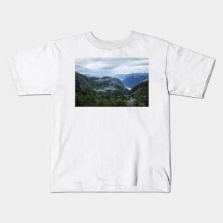 Fjord landscape Kids T-Shirt